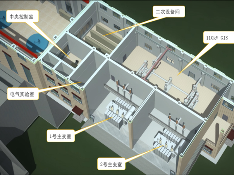 西藏湘河水利樞紐工程2-基于設(shè)備模型的基本參數(shù)，設(shè)備包含的各部分構(gòu)件，整體組裝后再進(jìn)行其他屬性的添加（如電壓等級、類型、單位等）。之后可以通過設(shè)備布置，測試參數(shù)化設(shè)置是否有效